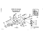 Kenmore 625348400 motor/bracket and pressure switch diagram
