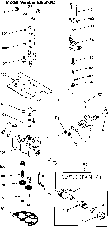 VALVE CAP ASSEMBLY-SAFTY VALVE & FLOW WASHER HOUSING