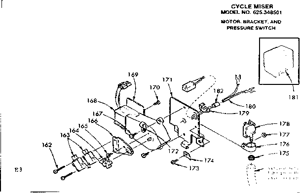 Motor bracket and pressure switch