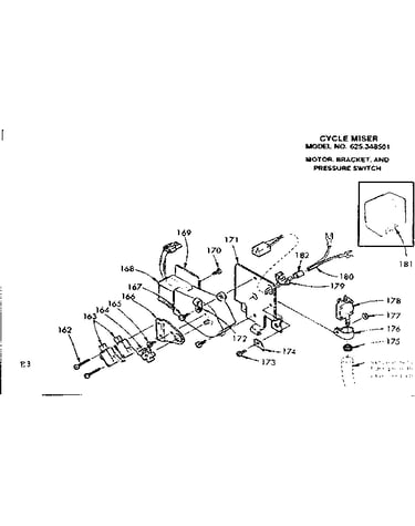 Motor bracket and pressure switch