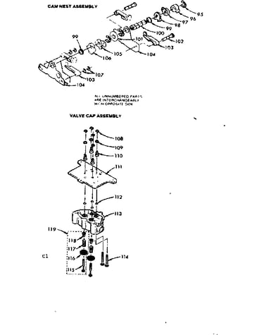 Cam nest/valve cap