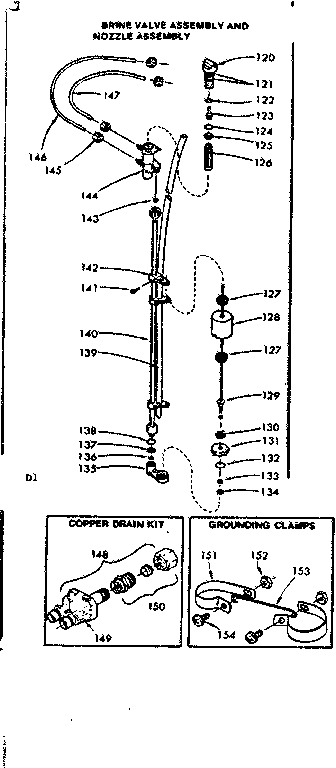 Brine valve asm and nozzle asm