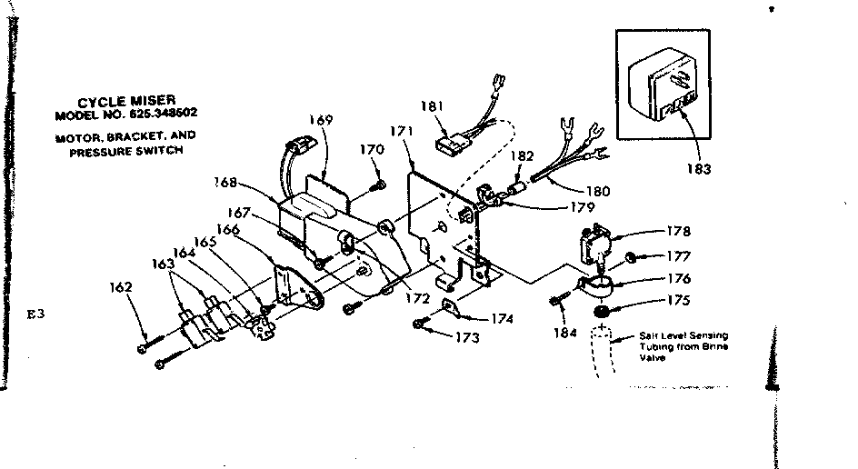 Motor bracket and pressure switch