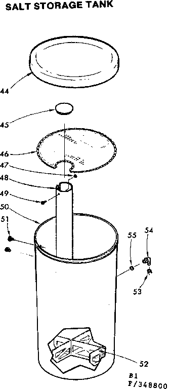 Salt storage tank