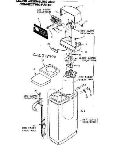 Major assemblies and connecting parts