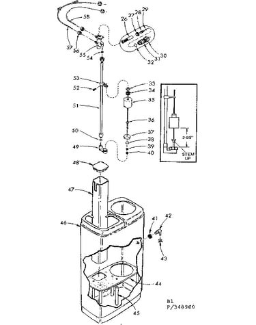 Salt storage tank brine valve noz & venturi assm