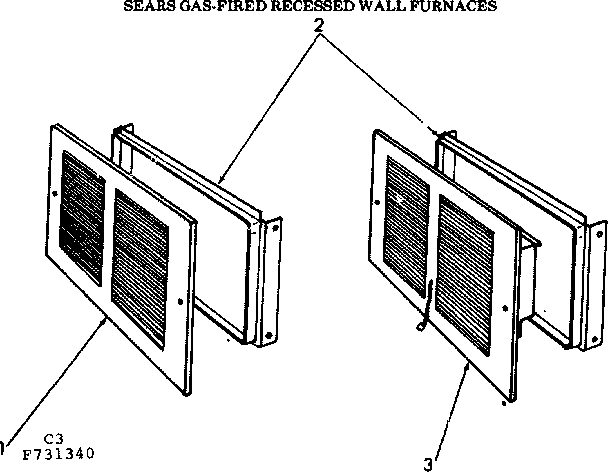 SEARS ACCESSORY REAR WALL REGISTER PACKAGE