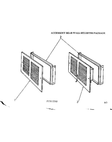 Accessory rear wall register package