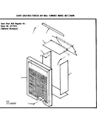 Rear wall register kit