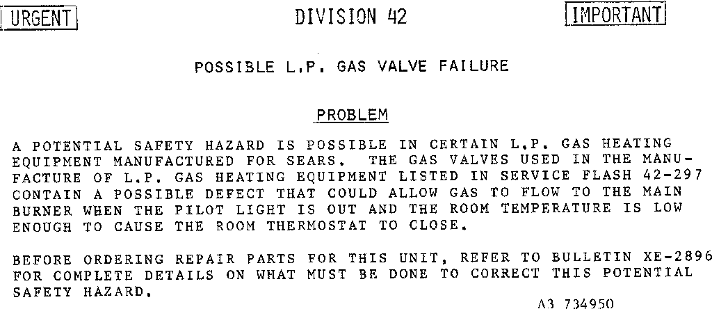 FURNACE RECALL 867.734961