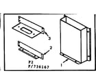 Kenmore 867736167 vent shield kit no. 42-7311 diagram