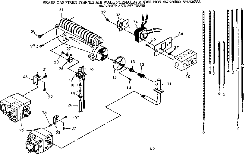 GAS BURNERS AND MANIFOLD