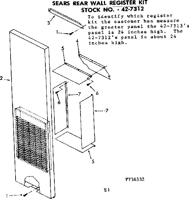 Rear register panel