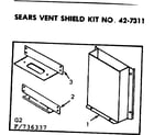 Kenmore 867736337 vent shield kit diagram