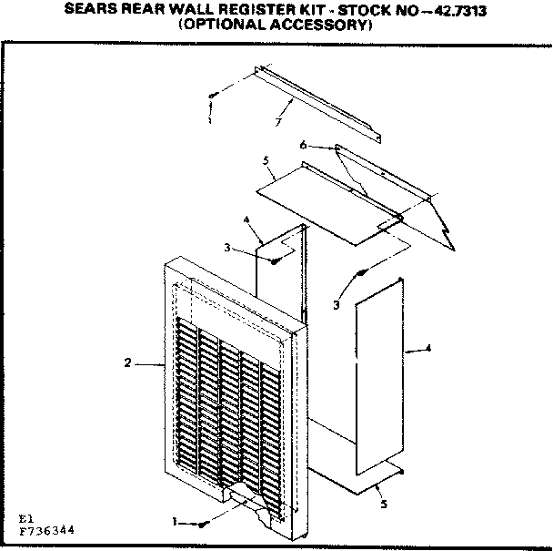 Optional rear wall register kit