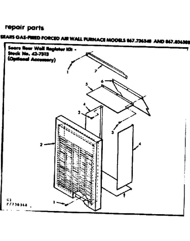 Rear register half panel