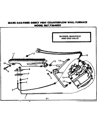 Gas burners and manifold