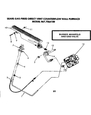 Burner manifold and gas valve