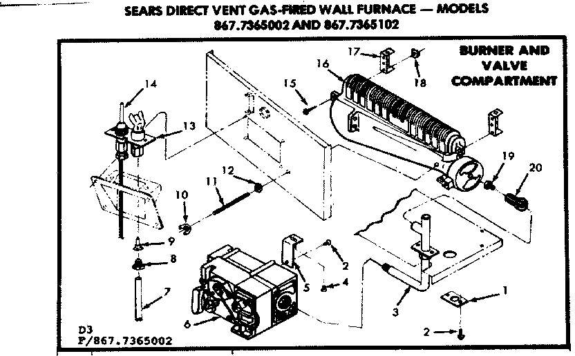 Burner & valve compartment