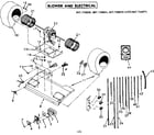 Kenmore 867736631 blower and electrical parts diagram