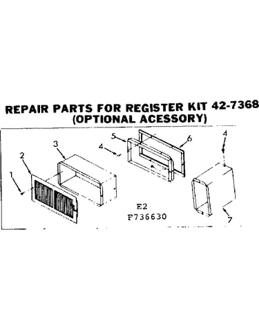 Register kit 42-7368, opt. accessory