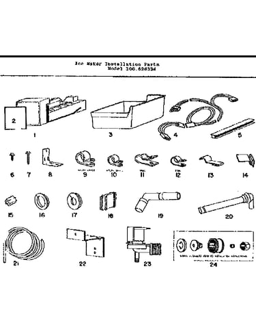 Ice maker installation parts