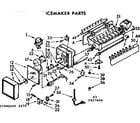Kenmore 106627608 icemaker parts diagram