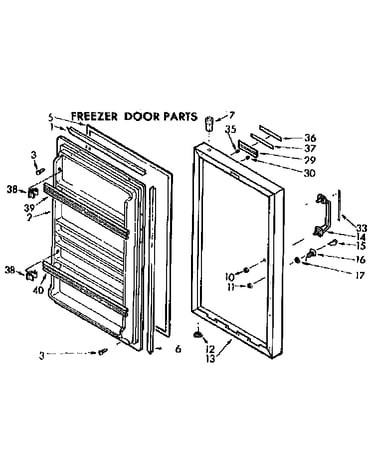 Freezer door parts
