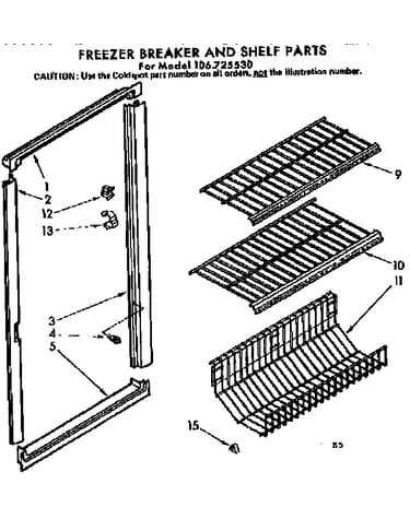 Breaker and shelf parts