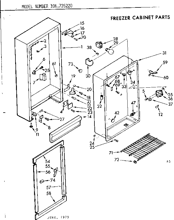 FREEZER CABINET PARTS