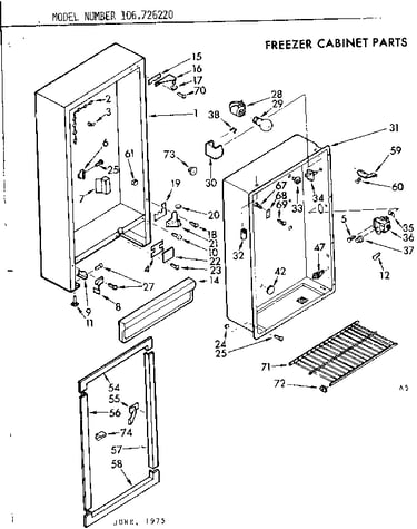 Freezer cabinet parts