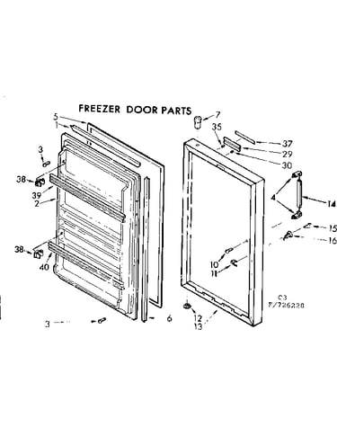 Freezer door parts