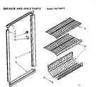 Kenmore 106726500 breaker and shelf parts diagram