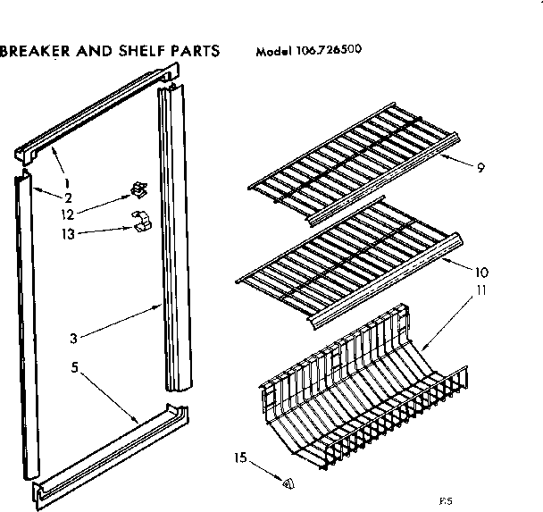 Breaker and shelf parts