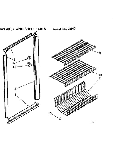 Breaker and shelf parts