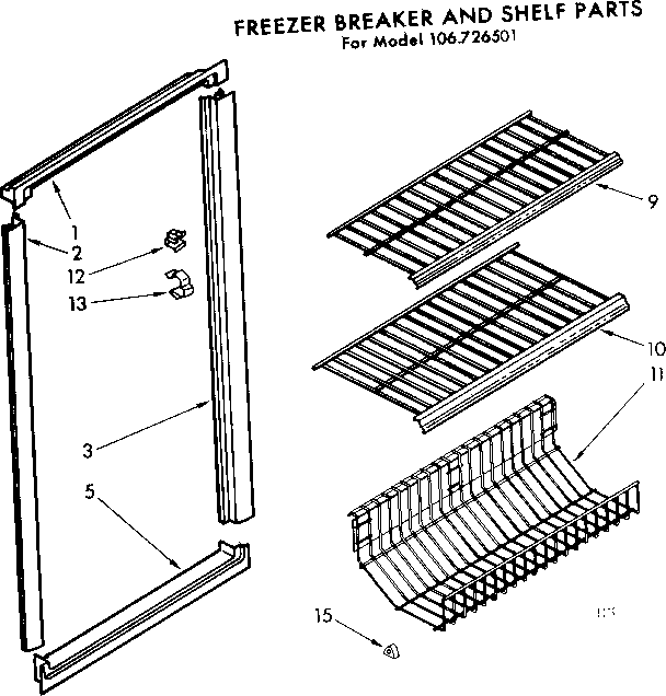 Breaker and shelf parts