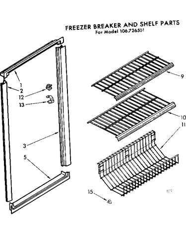 Breaker and shelf parts