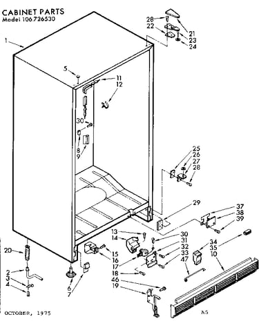 Freezer cabinet parts