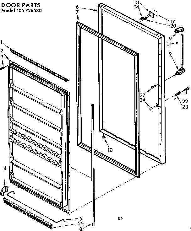 Freezer door parts