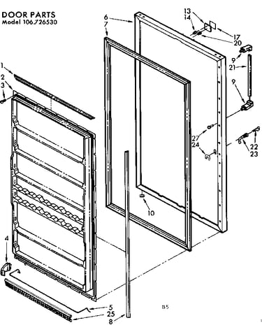 Freezer door parts