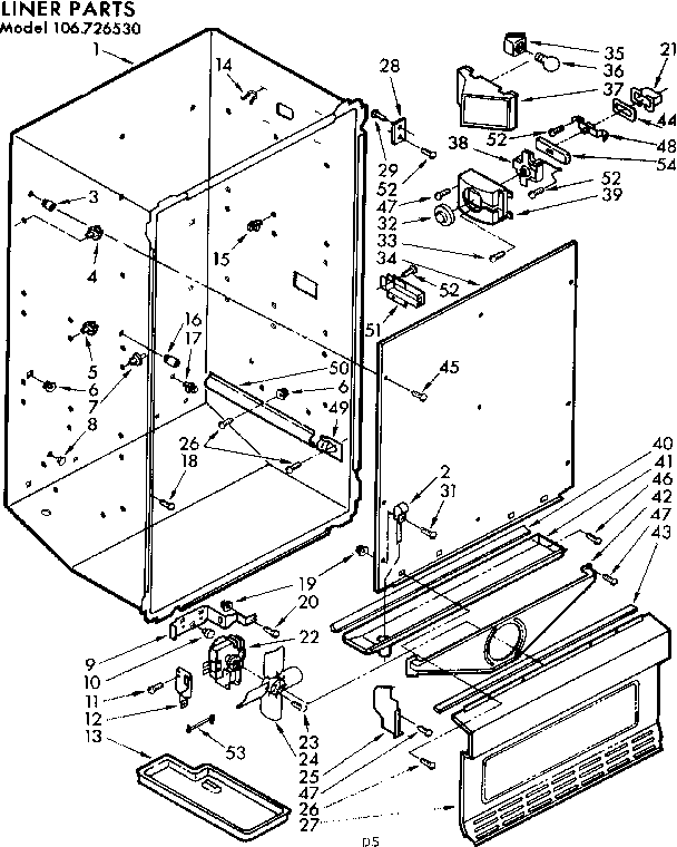Freezer liner parts