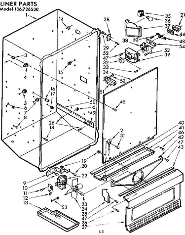 Freezer liner parts