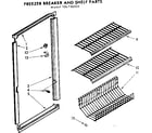Kenmore 106726532 breaker and shelf parts diagram