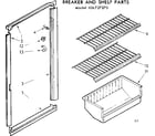 Kenmore 106727270 breaker and shelf parts diagram