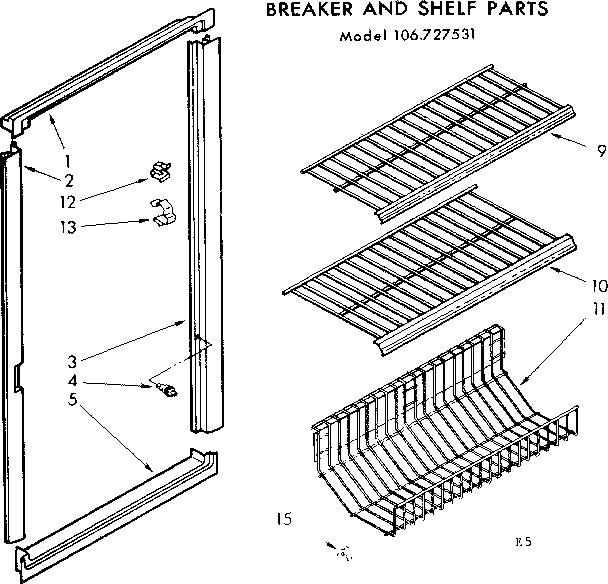 BREAKER AND SHELF PARTS