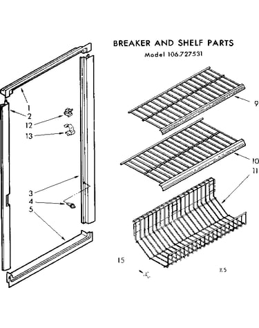 Breaker and shelf parts