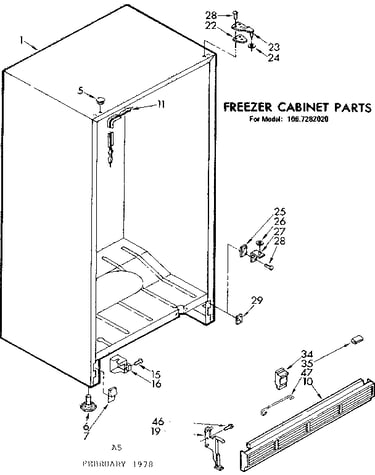 Freezer cabinet parts