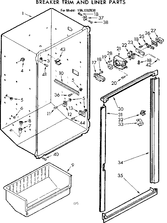 Breaker trim and liner parts