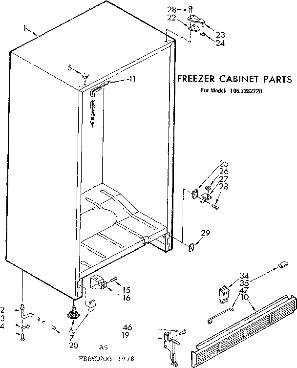 Freezer cabinet parts