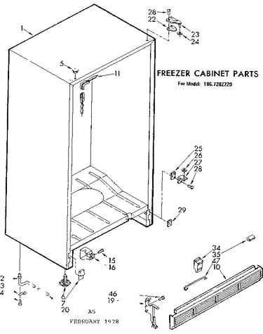 Freezer cabinet parts